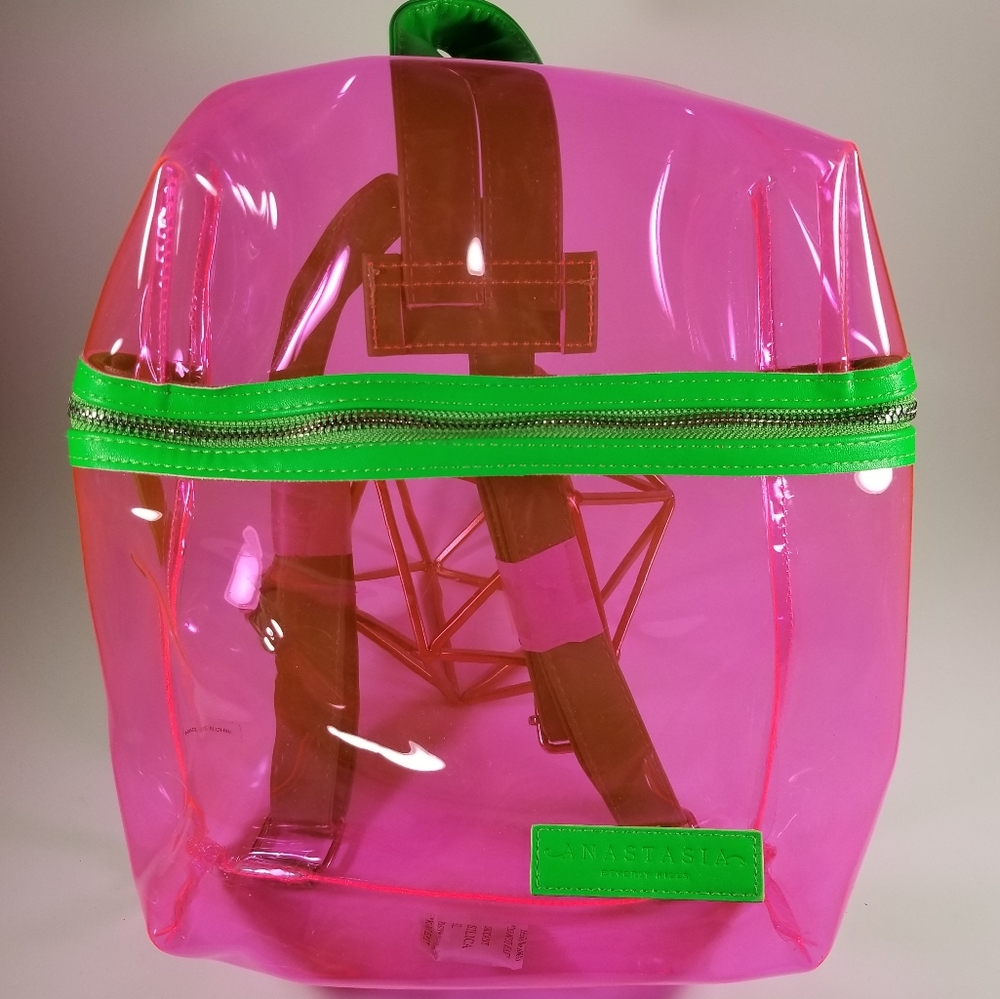 🆕️ABH, Pink Neon See Thru Backpack